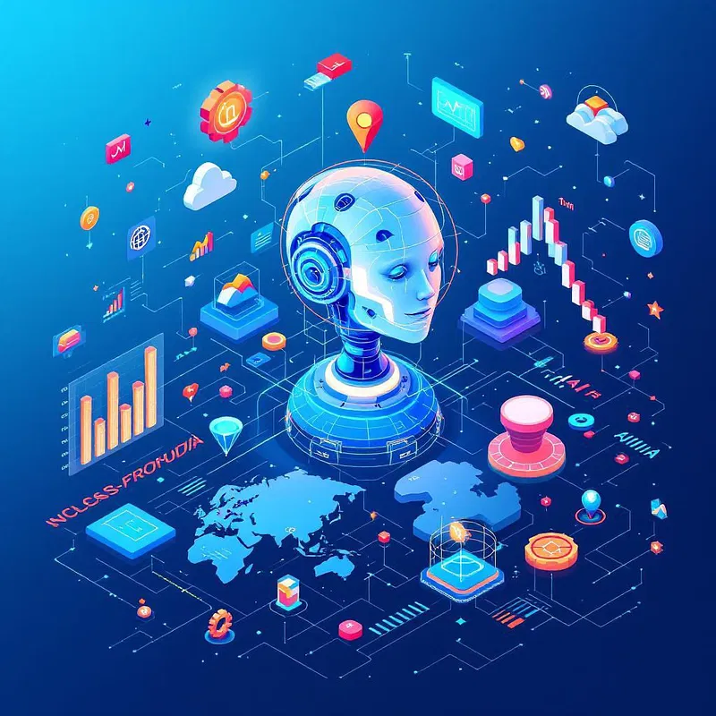 AI in infographic design illustration