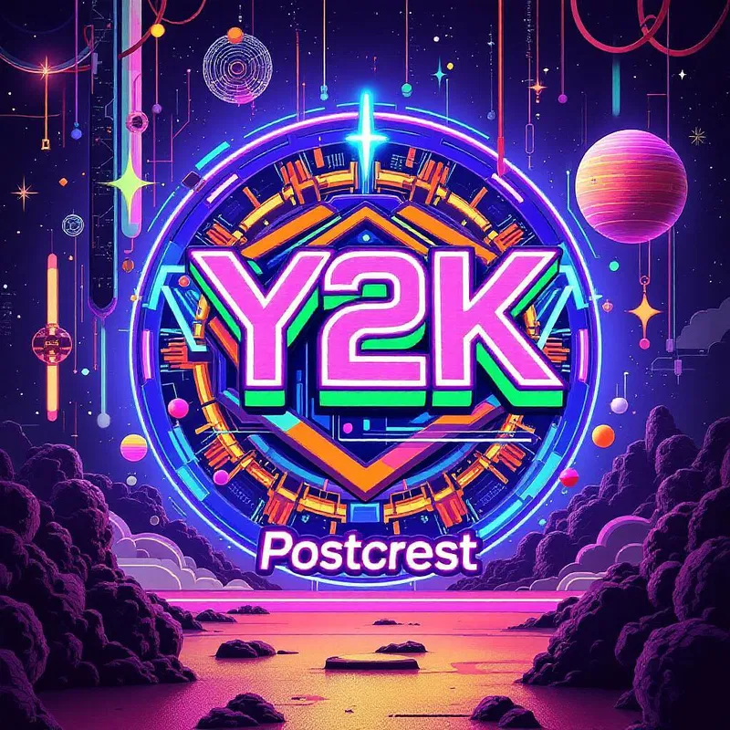 Postcrest Y2K aesthetic art