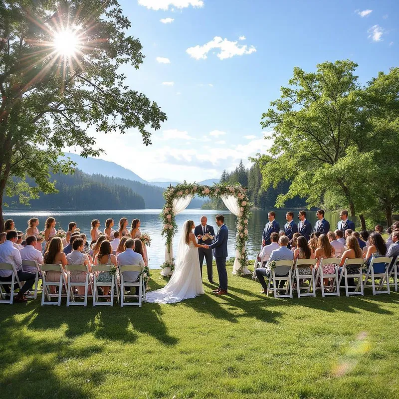 AI-driven outdoor wedding ceremony