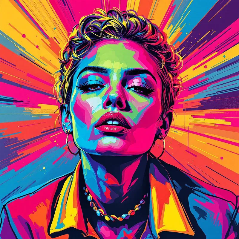 Technicolor Pop Art portrait