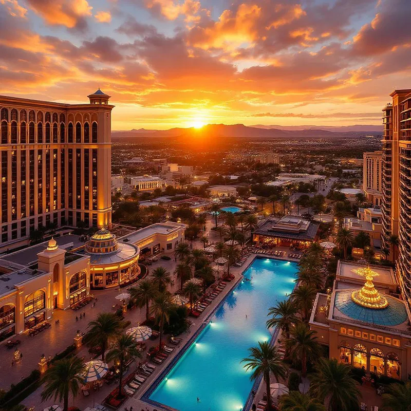 Elegant Las Vegas resort view