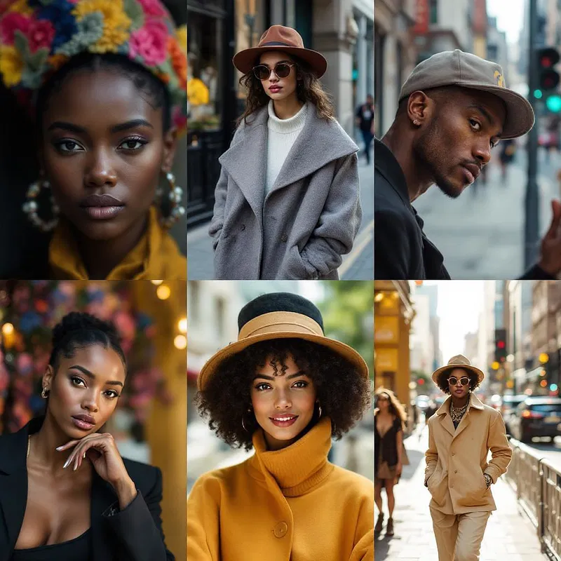 Diversity in AI fashion imagery.