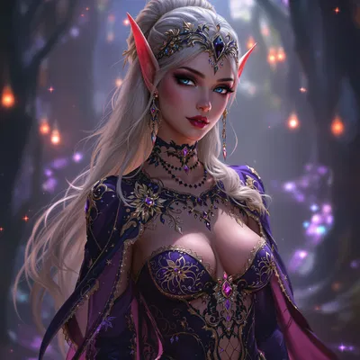 Intricate digital art of a sexy elf costume creation