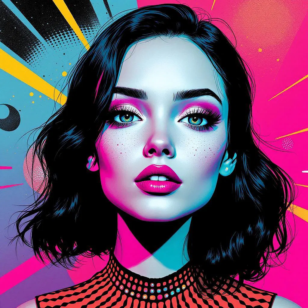 AI avatar with pop art style