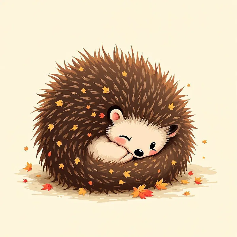 AI-created cute image of a hedgehog