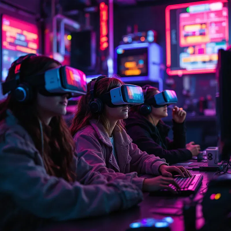 Cyberpunk escape in virtual reality