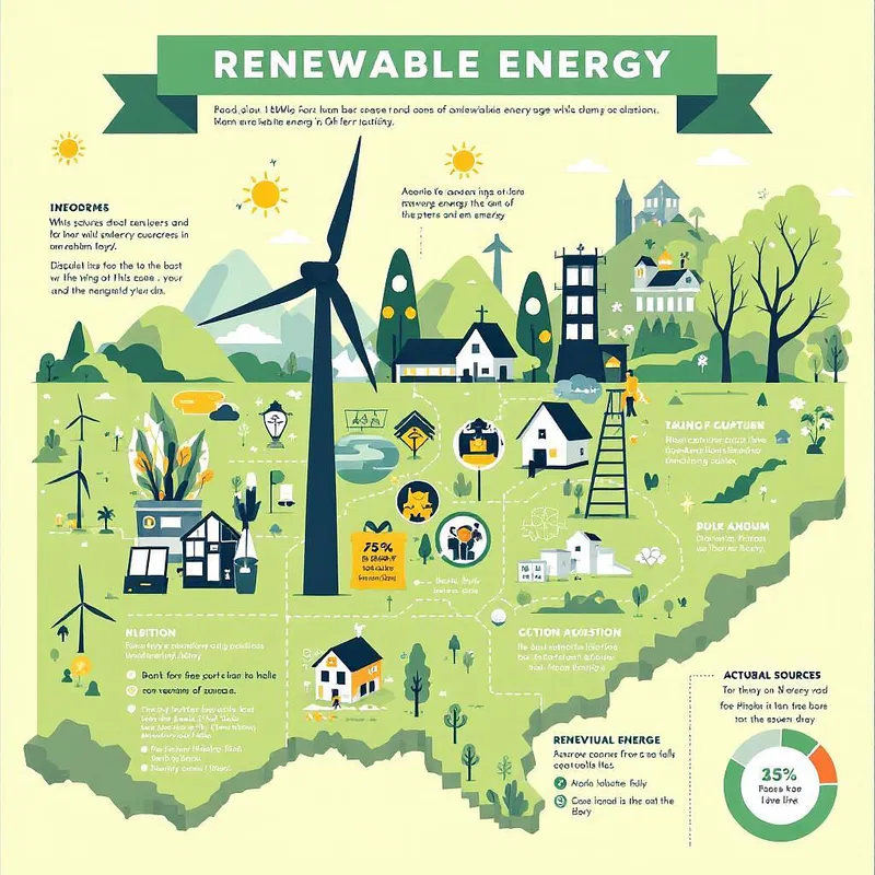 Infographic about renewable energy sources