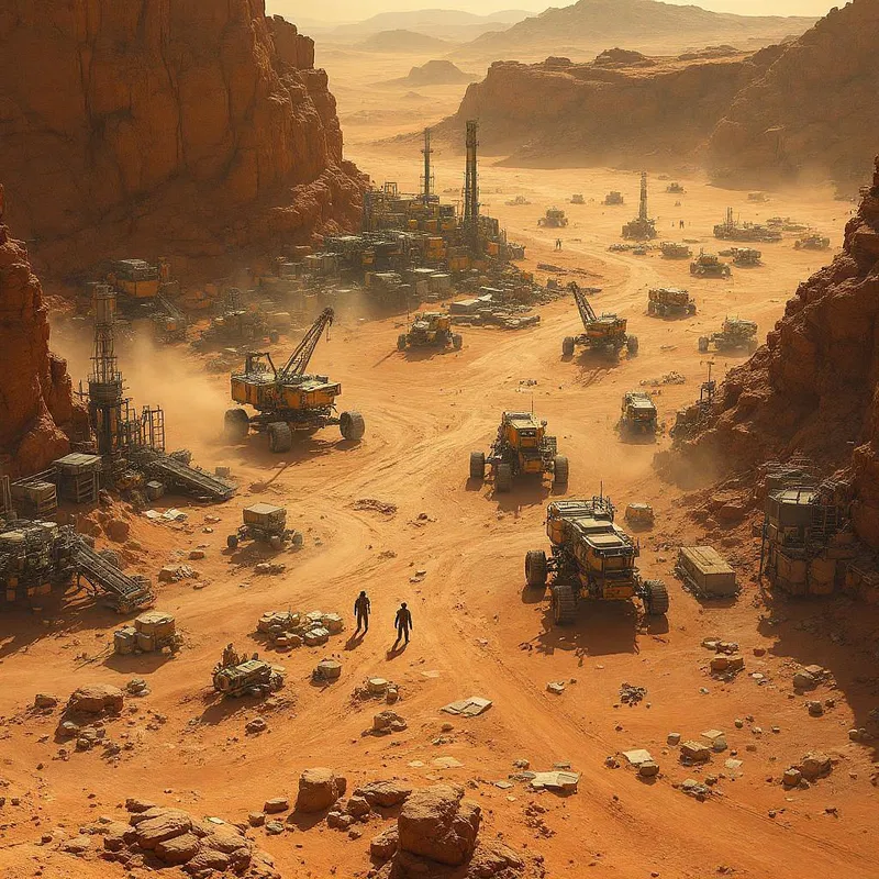 Industrial area on Mars