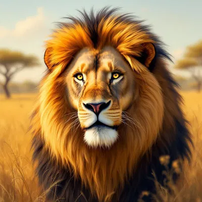 AI-generated illustration of a majestic lion