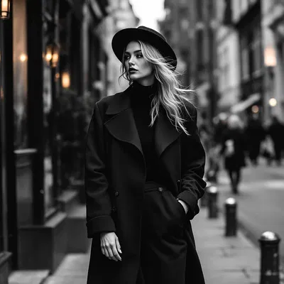 Monochrome Instagram feed with chic urban style