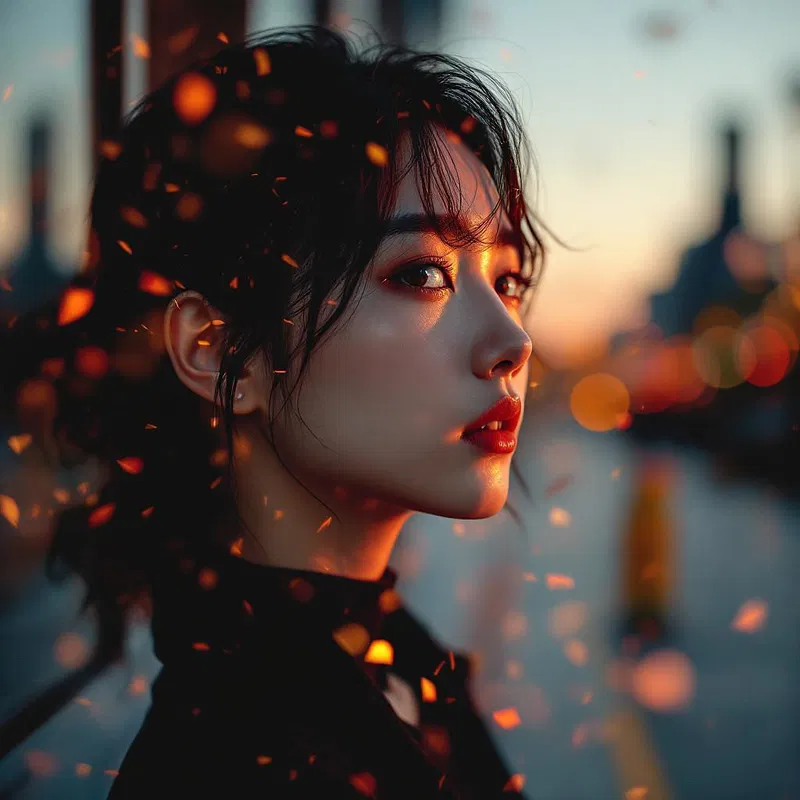 Artistic Korean evening profile photo