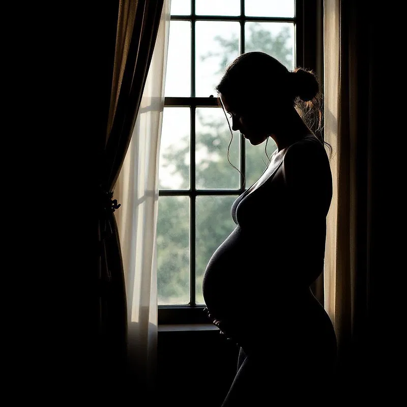 Artistic maternity silhouette