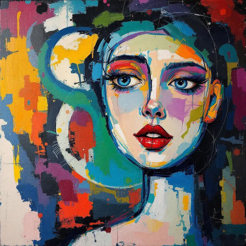 Expressionist take on Middle Eastern beauty