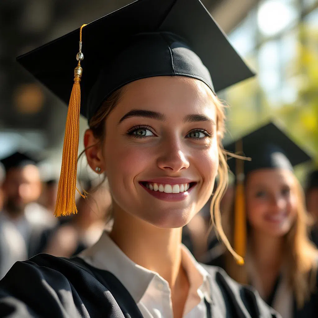 AI-rendered graduation selfie