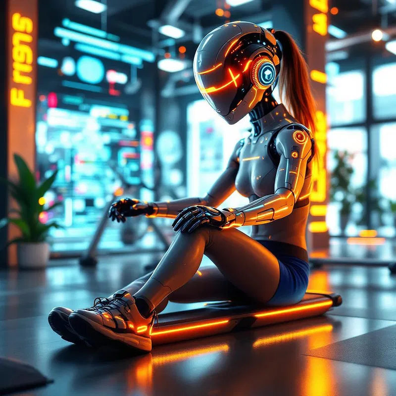 Futuristic AI fitness training