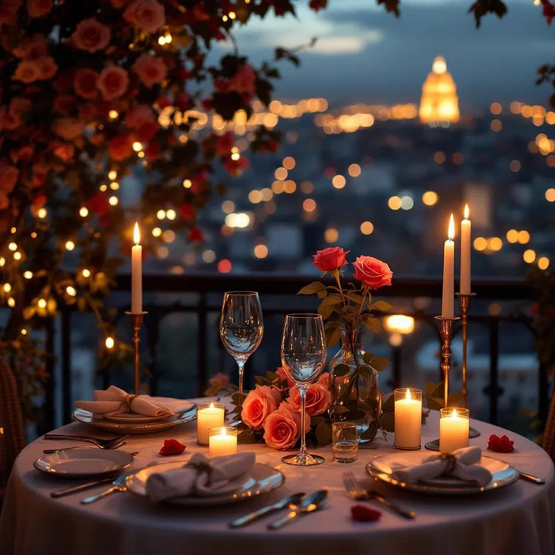 Romantic Valentine's dinner setup