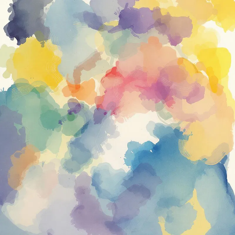 AI watercolor blending traditional and modern styles