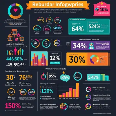 Colorful infographic showcasing data statistics