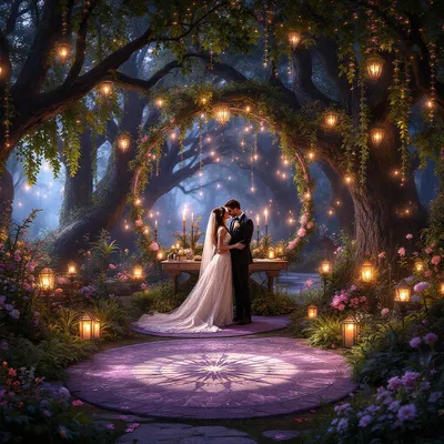 Fantasy-themed wedding with AI