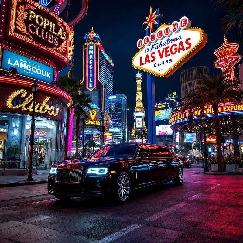 Las Vegas nightlife with limo and clubs