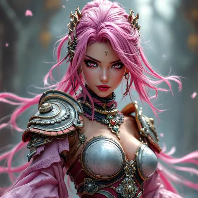 Anime pink doll warrior