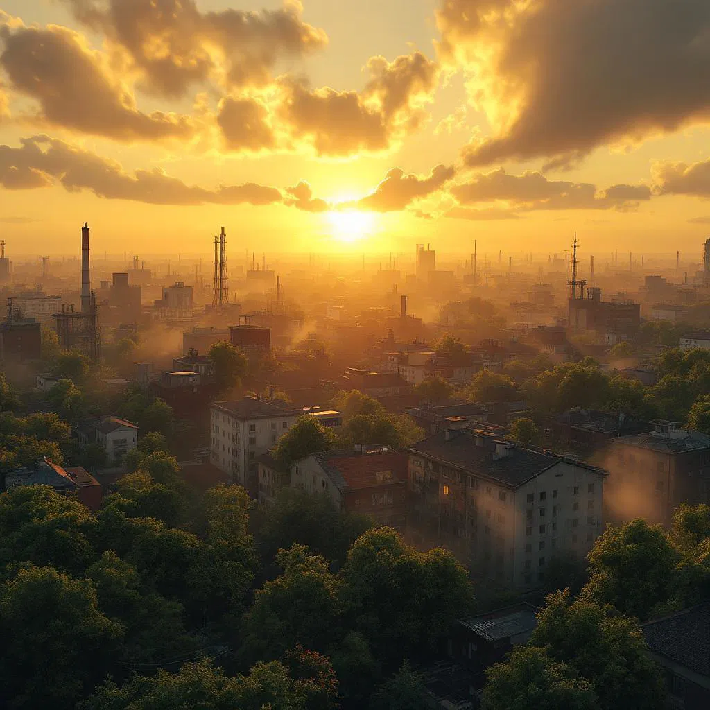 AI visual of Chernobyl rooftops