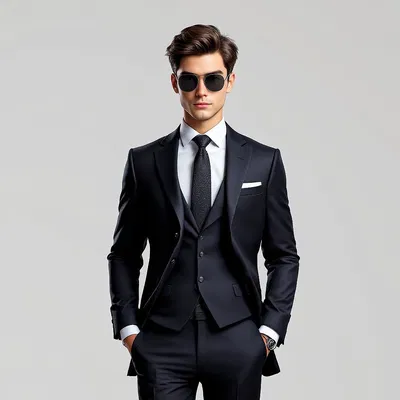 Virtual avatar in tailored suit