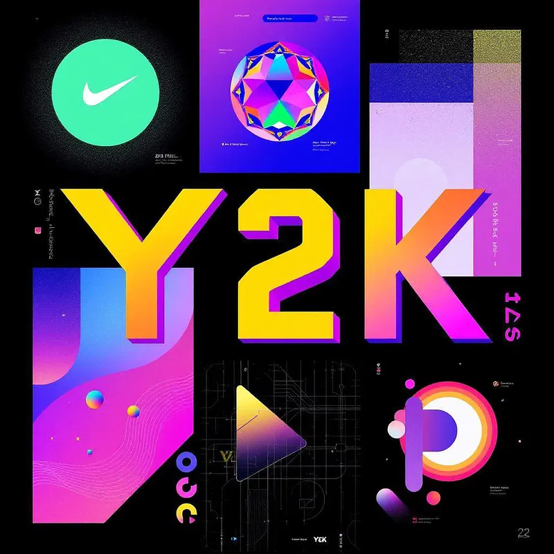 Y2K aesthetics in digital art