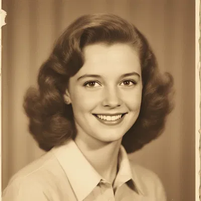 AI-generated vintage yearbook portrait