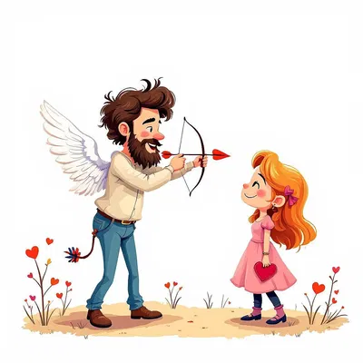 Cupid aiming an arrow