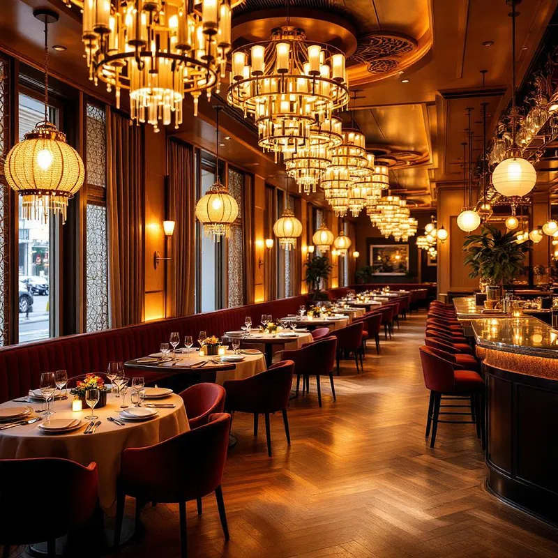 Luxurious Las Vegas restaurant setting