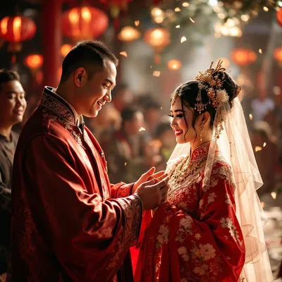 AI-enhanced traditional wedding ceremony