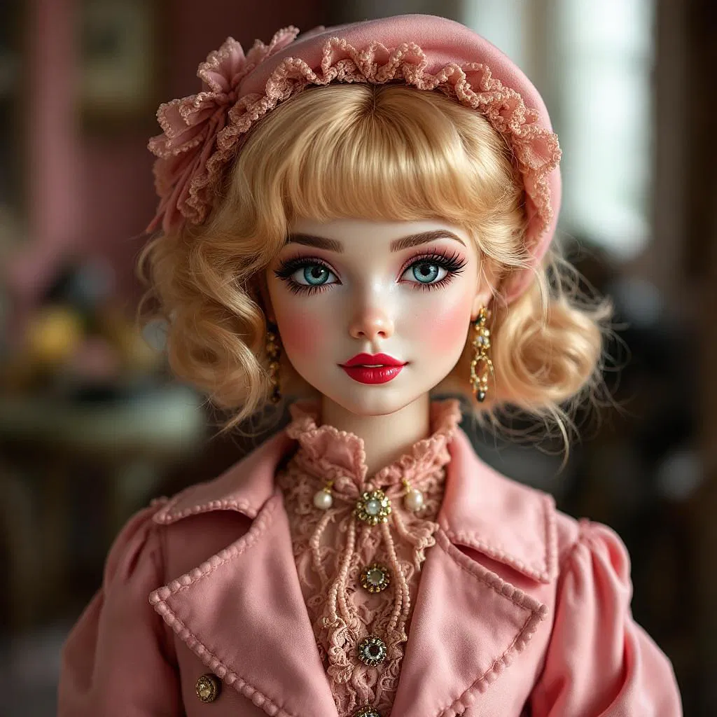 Classic pink doll with a vintage twist