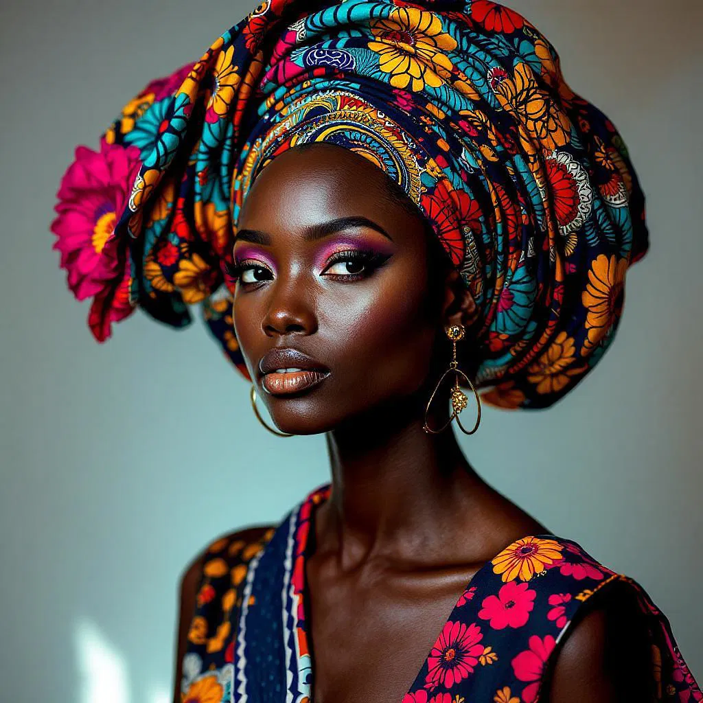 Contemporary African woman in cultural fashion