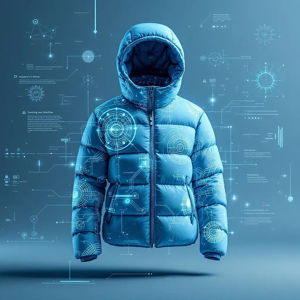 AI technology creating puffer jacket designs