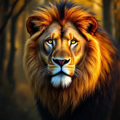 AI-generated portrait of a regal lion