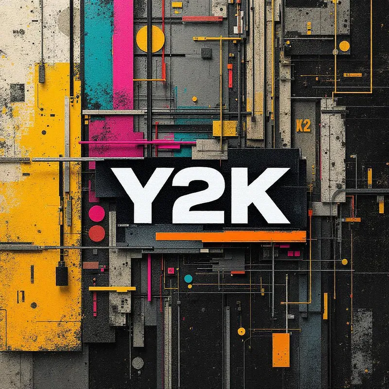 Y2K digital art composition