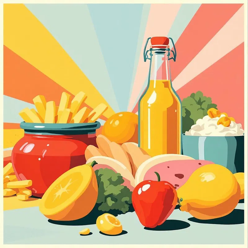 Pop Art themed food poster