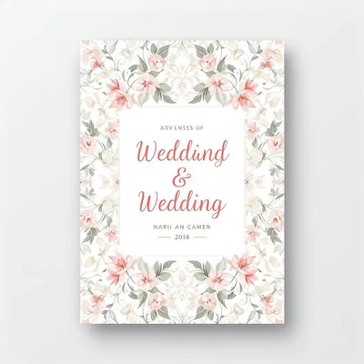 Elegant floral wedding card design