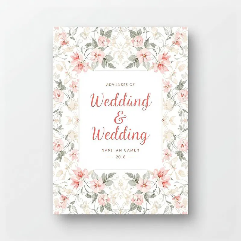 Elegant floral wedding card design