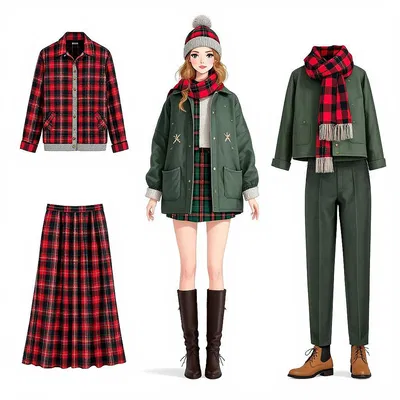 AI-generated traditional holiday outfit