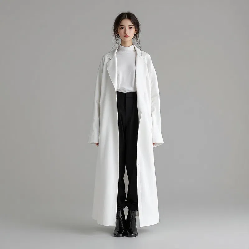 AI image of minimalist virtual clothing try-on