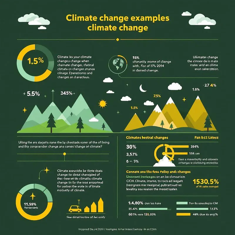 Infographic example on climate change data