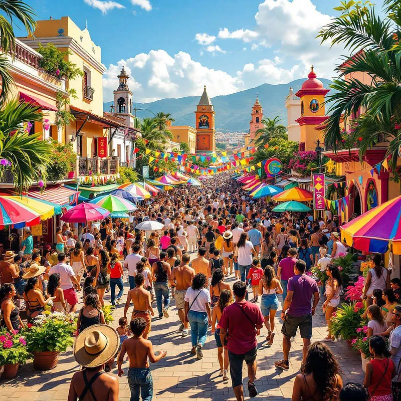 AI image of a colorful South American festival