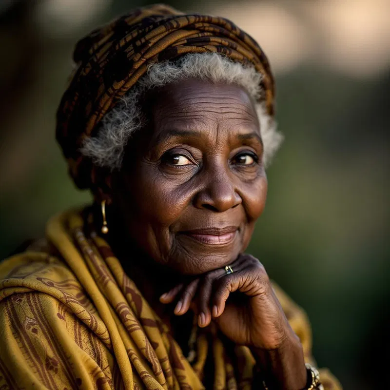 Serene portrait of an African elder