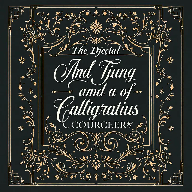 Classic calligraphy book cover design