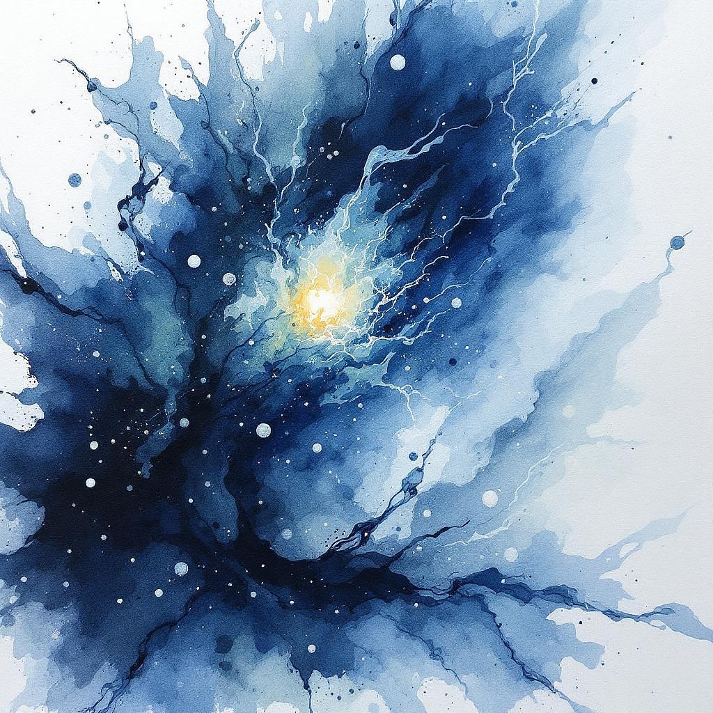 AI watercolor art in motion