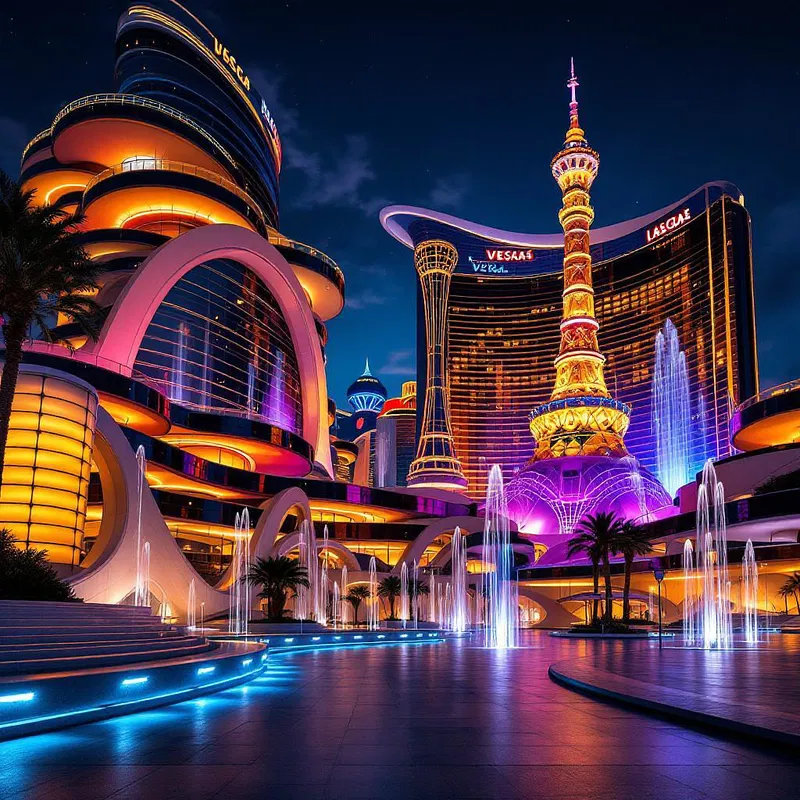 Futuristic Las Vegas architecture