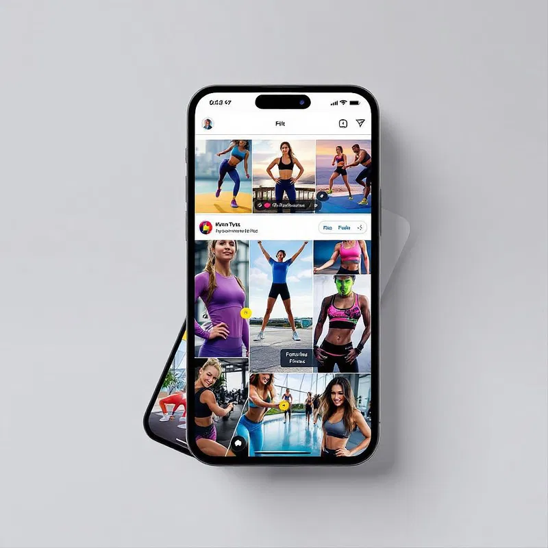 AI-generated fitness imagery for social media