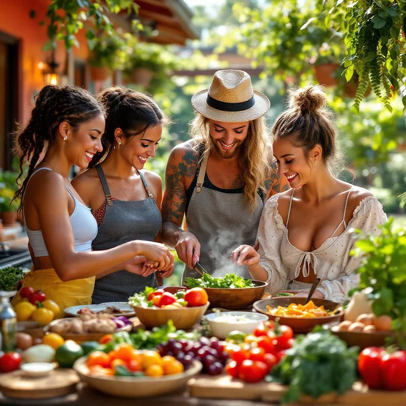 Healthy cooking with influencers